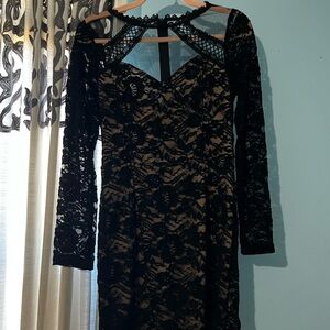Lace Black Mini Dress